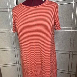 NWT Gap Red/Orange Striped Soft Cotton XL Dress